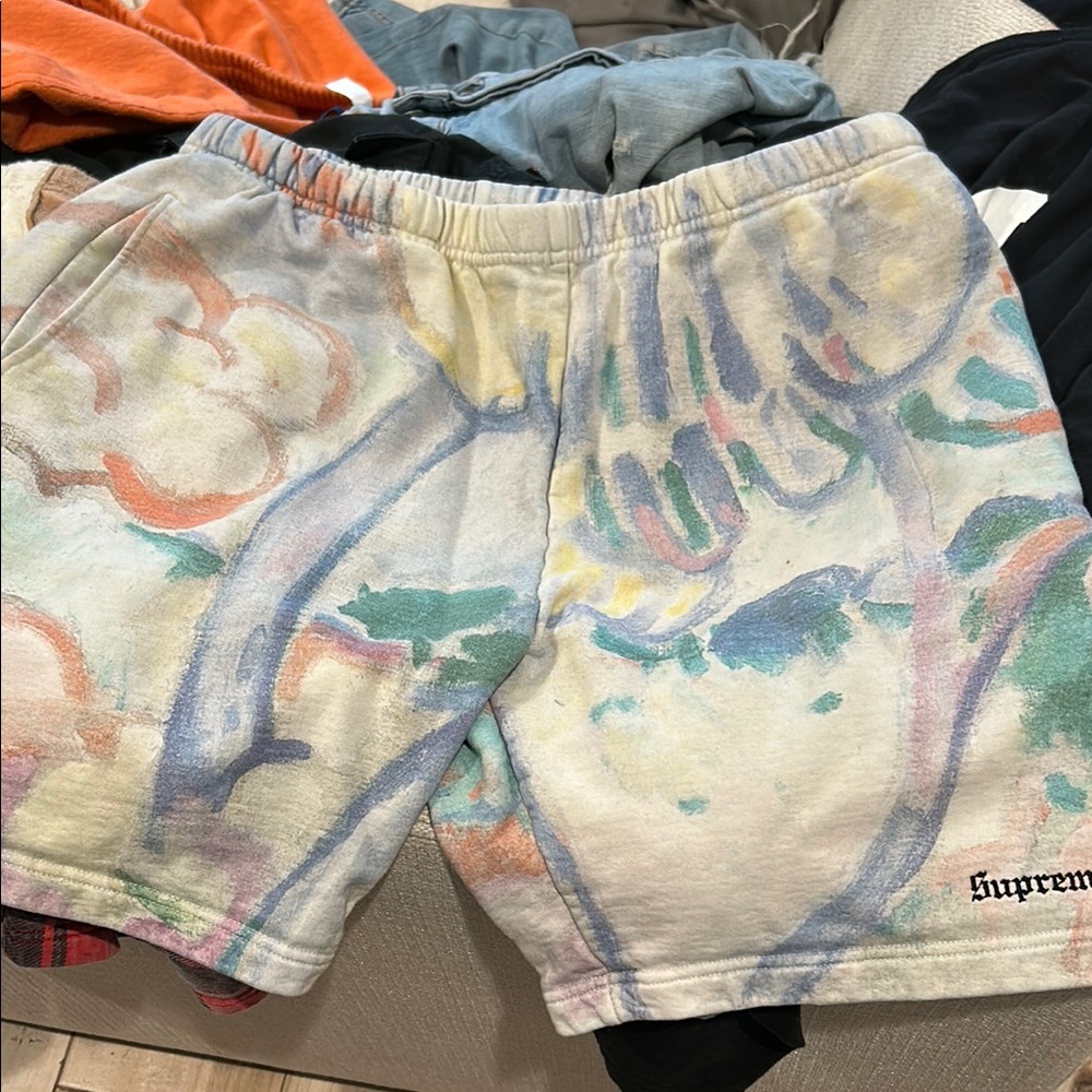 Supreme Pastel Artistic Graphic Shorts